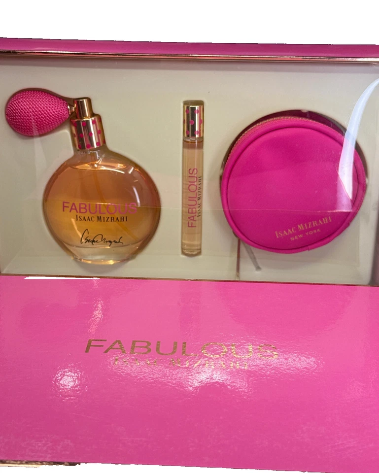 Fabulous By Isaac Mizrahi Eau De Parfum Spray, Rollerball y Monedero Set Nuevo en Caja Foto 3 de 4