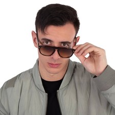 Persol Crystal Gradient Brown Pilot Men's Sunglasses PO0649 24/51 54