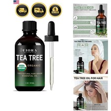 Tea Tree Oil   100 Pure Organic Tea Tree Essential Oil for Skin, Face, Hair,...