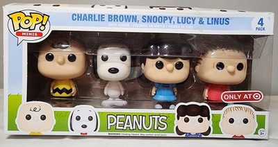Funko Pop Peanuts Target Exclusive 4 Pack - Charlie Brown, Snoopy, Lucy, Linus