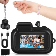 Relaxweex 16GB Mini Keychain Camera Easter Egg Hunt Stuffers with Pink Charm ...