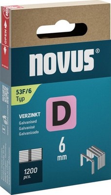NOVUS Flachdrahtklammer D Typ 53F/6mm, Pack � 1200 Stück