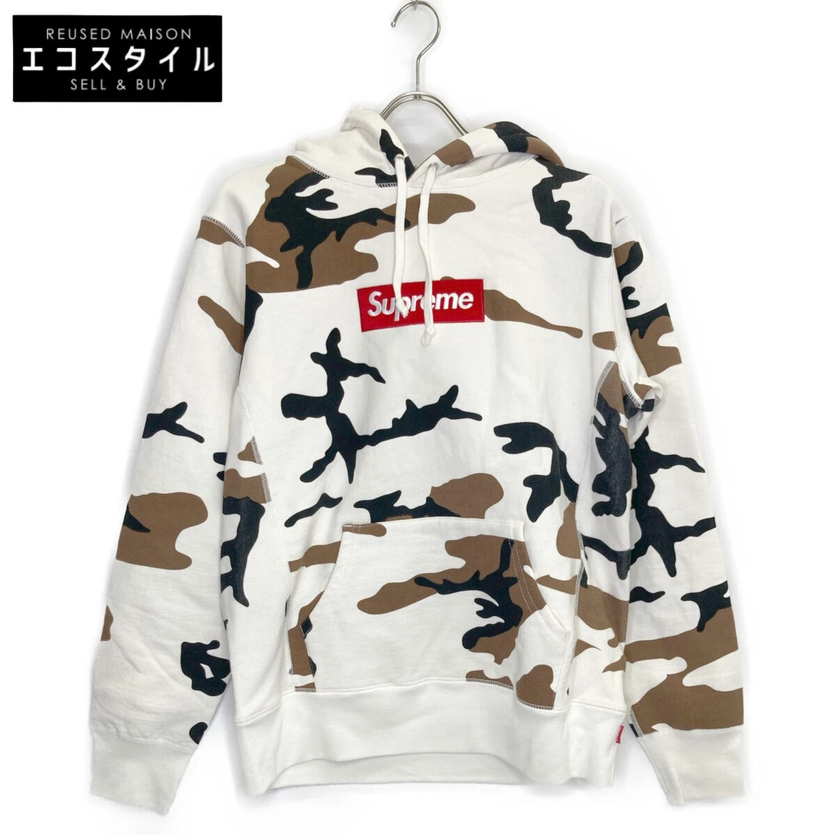 Sweat à capuche Supreme Supreme 16AW Camouflage Box Logo blanc cassé S hauts coton
