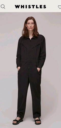 WHISTLES Ultimate Utility Jumpsuit Black UK 10. Brand New With Tags