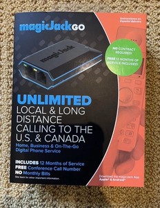 MAGIC JACK GO Smart Home/Business On The Go Digital Phone Service ~