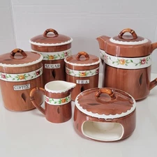CHOICE: VTG~Assorted~Orchard Ware Wood Grain Design w/ Roses Pattern by PY Japan
