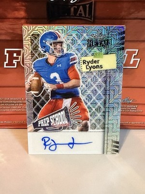 2025 Leaf Metal Football Jumbo Ryder Lyons Prep School Autogrammkarte 1/5