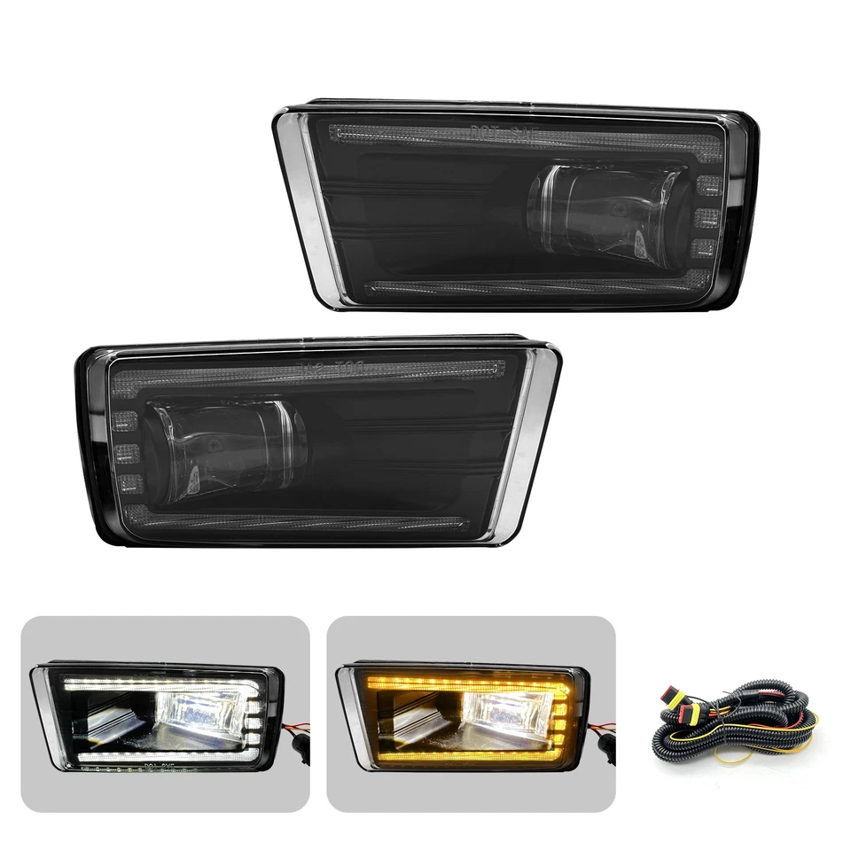 LED Fog Lights With DRL For 2007-2014 Chevy Silverado Avalanche Suburban Tahoe Foto 2 de 4