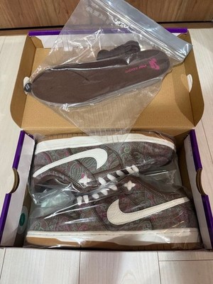 Men 9.0US Nike Sb Dunk Low Prm Brown Paisley