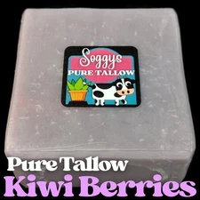 Bar Soap, Beef Tallow, Kiwi Berries, Handcrafted, All Natural, 5-6 oz
