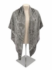 Cejon Gray Burnout Velvet Floral Square Scarf...