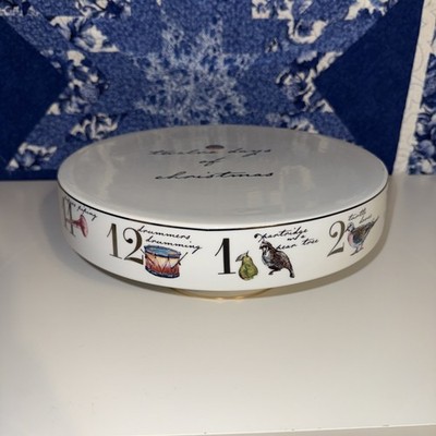 Better Homes & Gardens 12 DAYS OF CHRISTMAS Cake Stand Plate.   Cottage core.