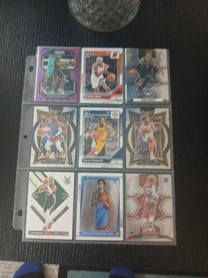 Sheet Of Basketball Cards Some Base Some Rare In Good Condition