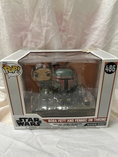 Funko Pop! Moments: Star Wars - Boba Fett and Fennec on Throne #486 In Protector