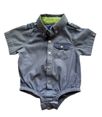 Beetle & Tread Toddler Jumpsuit Color Blue Size 5-12 month Button down, Straps