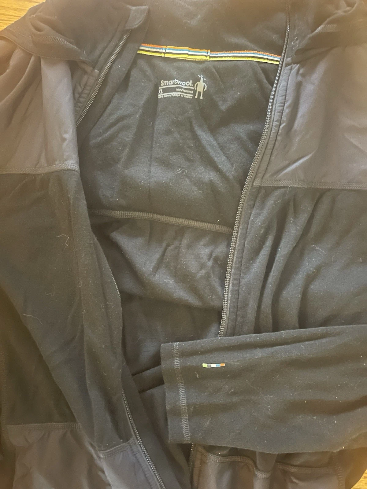smartwool wool full zip excellent condition stretch hooded jacket