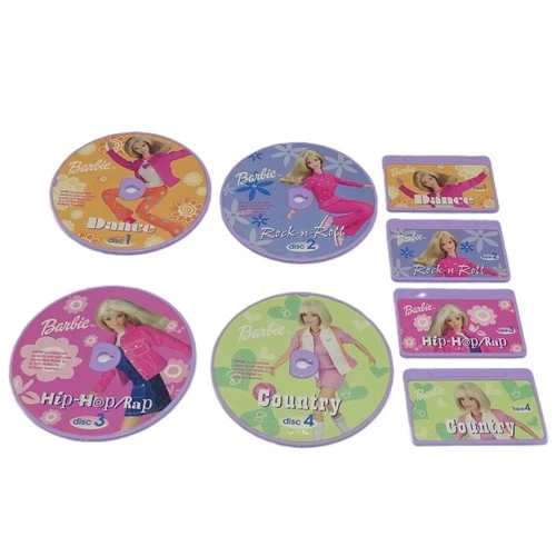 Vintage Barbie Dance With Me Talking Boom Box Replacement Tapes & CD's Set of 8