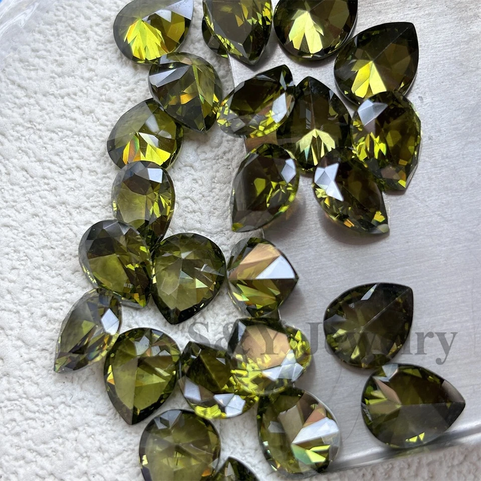 50 piezas 2x3mm-13x18mm Pera Multicolor Piedras Preciosas Sueltas Circonita Cúbica para Joyería Foto 3 de 4