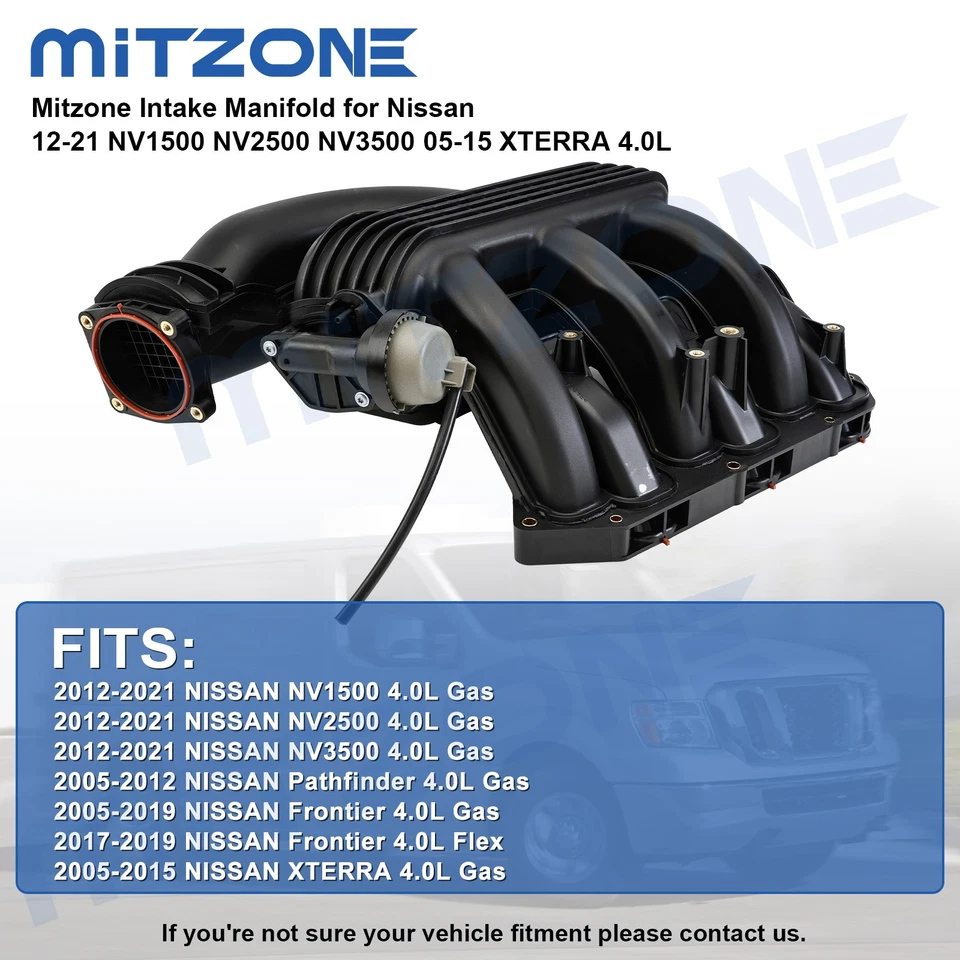 Mitzone Intake Manifold for Nissan 12-21 NV1500 NV2500 NV3500 05-15 XTERRA 4.0L - Image 3 of 4