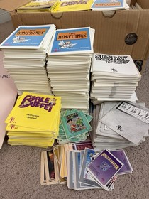 Massive Wisdom Tree NES Manual Lot Company Folders Thousands Bible Buffet Sunday