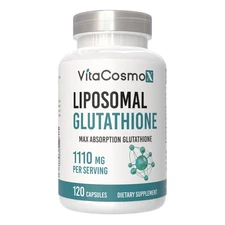 VitaCosmoX Liposomal Glutathione Setria 1110mg 120 Capsules - Master Liver Detox