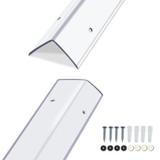 Taaizau Pre-Drilled Wall Corner Protectors, 2pcs x 35.4''L x 1.97''W Clear Screw