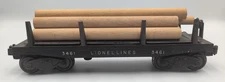Vintage Lionel Lines O Gauge # 3461 Log Dump Train Car w/ Logs