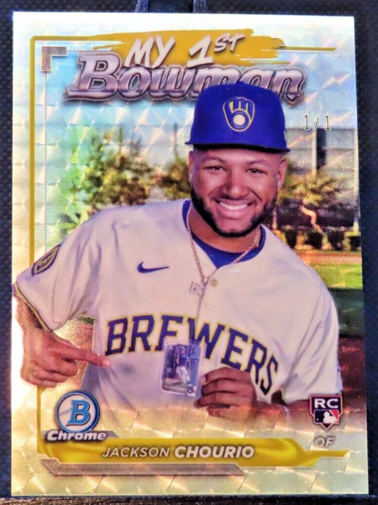 Jackson Chourio 2024 Bowman Chrome Superfractor 1/1 My Jackson Chourio 2024 Bowman Chrome Superfractor 1/1 My