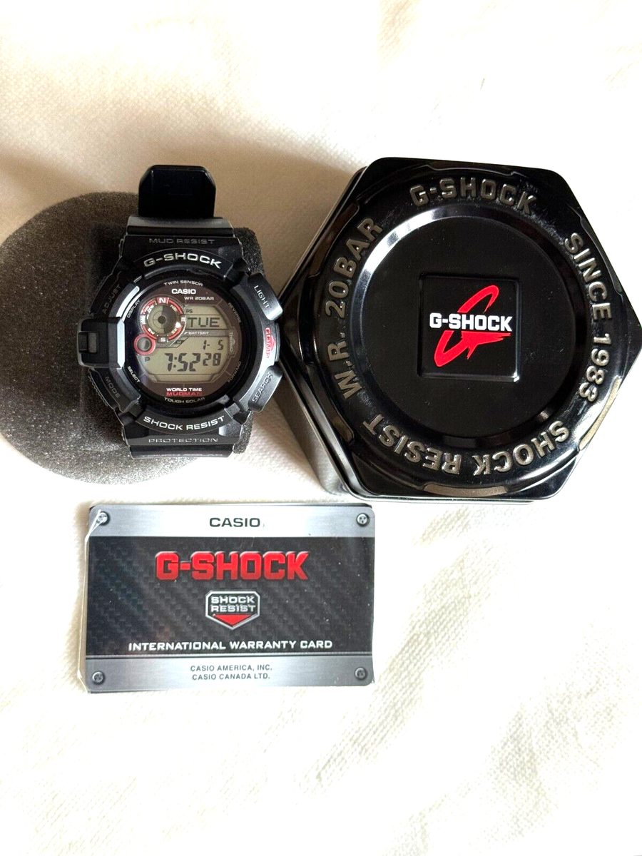 Casio 3261 G-SHOCK GW-9300- MUDMAN WR 20BAR Black Solar Powered