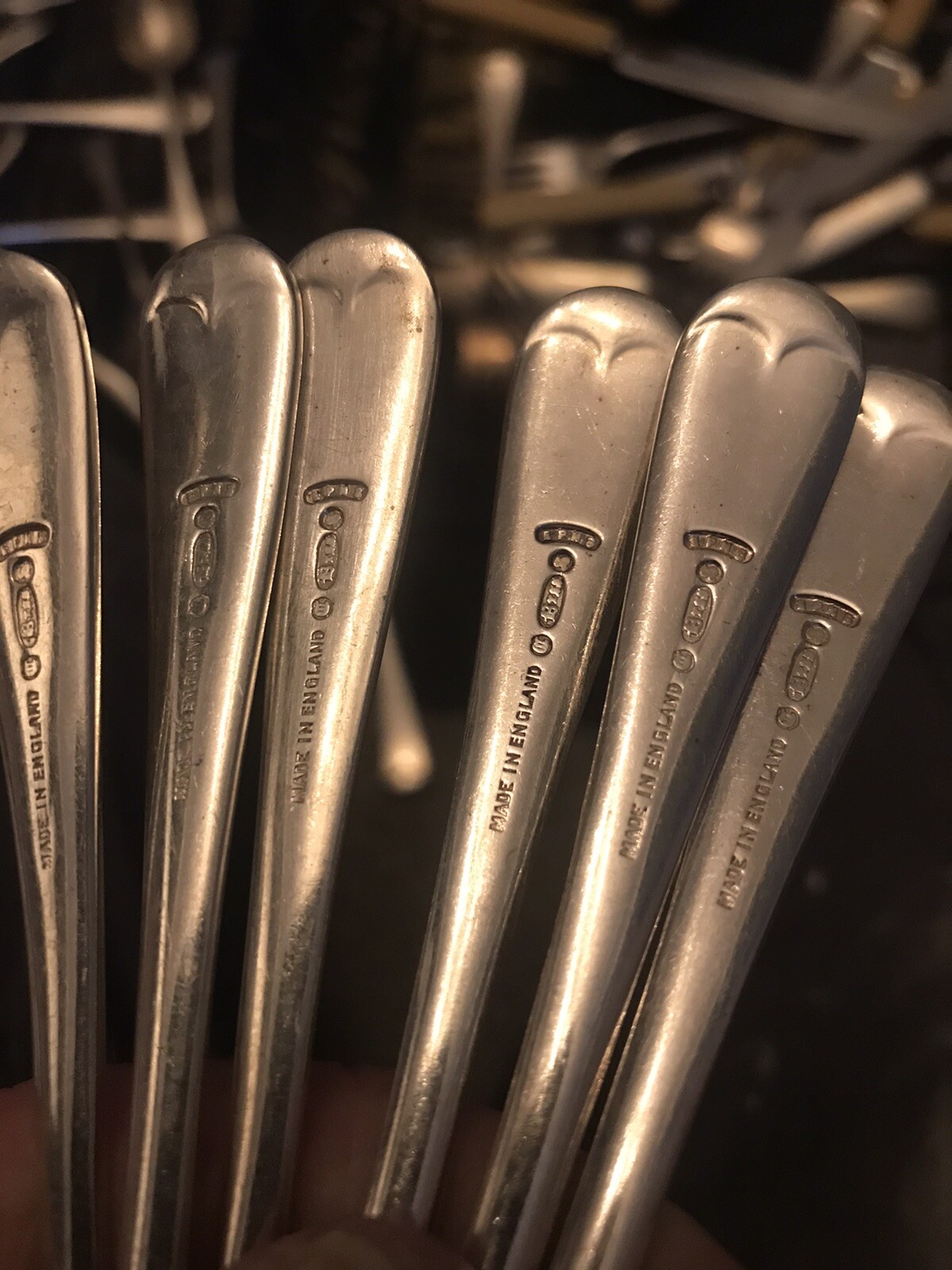 Silver cutlery job lot check marks eBay