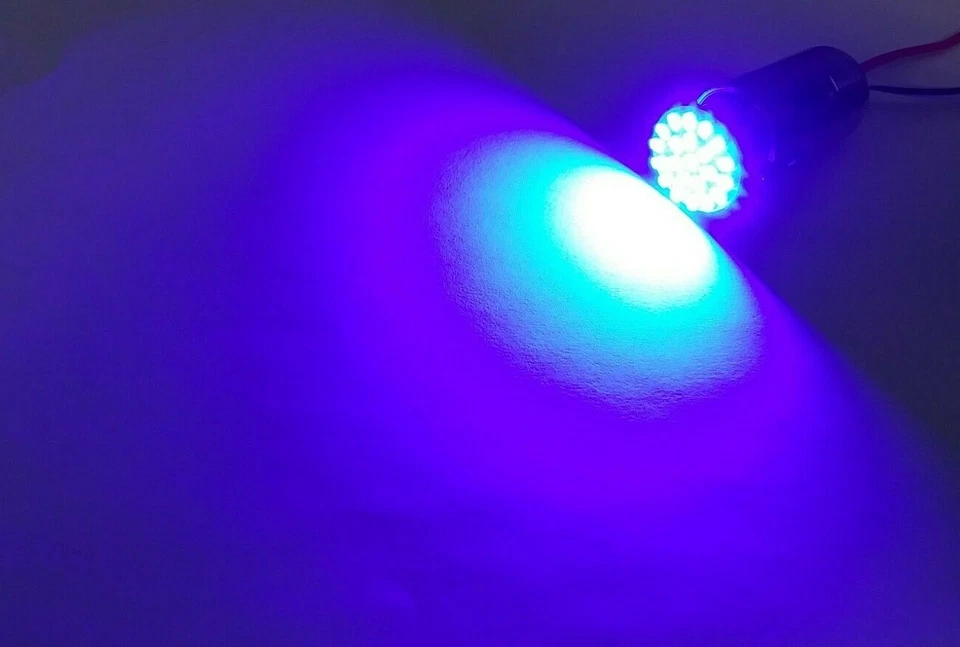 2 bombillas LED azules frías BBT 12 voltios 1156 súper brillantes con 22 LED de alta salida Foto 4 de 4