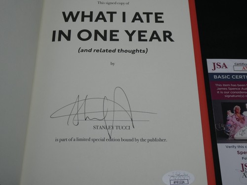 Stanley Tucci Signed 1st Edition HB Book What I Ate In One Year JSA #AY61224 - Picture 3 of 10