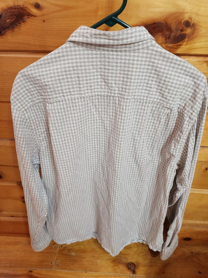Camisa de vestir para hombre manga larga con botones Sonoma XXL gris/blanco a cuadros Foto 2 de 2