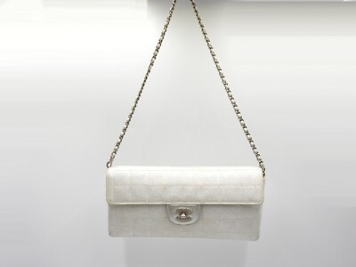 Auth CHANEL New Travel Line Chocolate Bar Chain Shoulder Bag