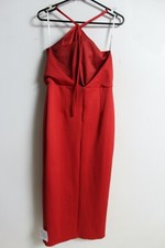 ASOS Womens Occasional Halter Pencil Dress - Red - Size 14 NEW (d63)