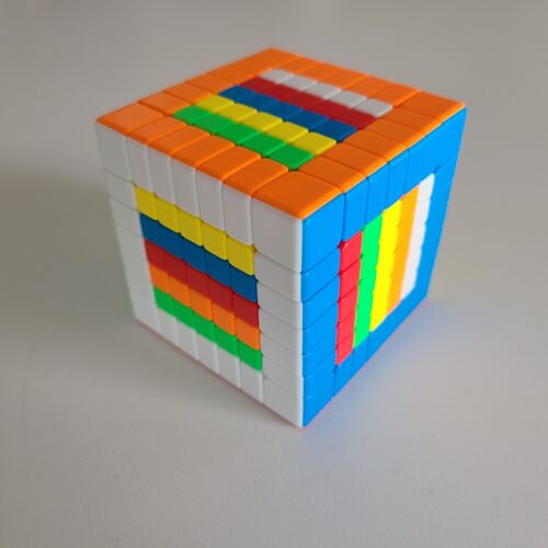 PUZZLE Rubik's Type 7x7x7 Stickerless Cube Colorful Rainbow Pattern LGBTQ+ Pride - Picture 14 of 23