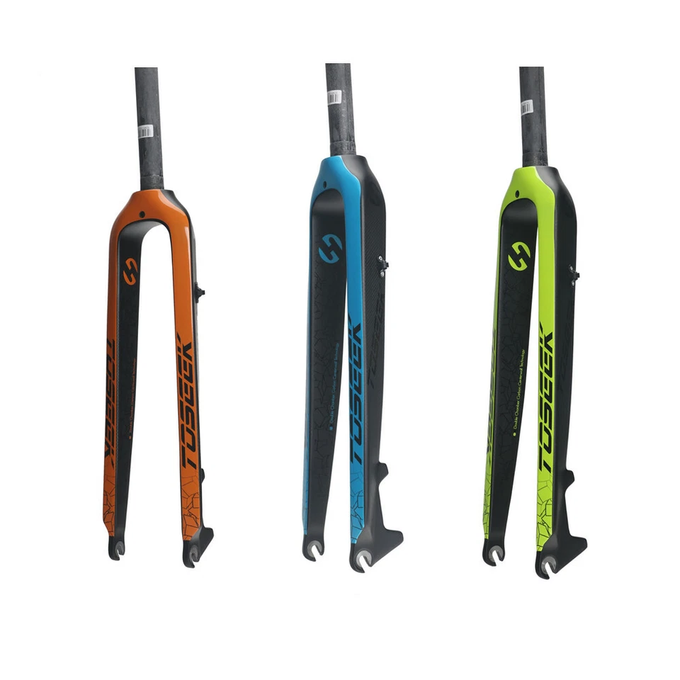 TOSEEK Full Carbon Bicycle Forks MTB Mountain Bike Rigid Fork 1-1/8" 26/27.5/29" - Image 2 of 4