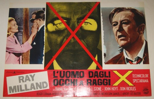 set 6+1 fotobuste film THE MAN WITH THE X RAY EYES Roger Corman Ray Milland 1963 - Picture 6 of 8
