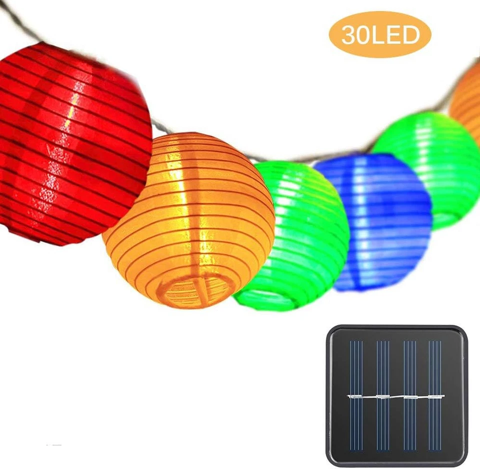 Solar Lantern String Lights 30LED Waterproof Garden Lantern, String Lights - Image 3 of 4