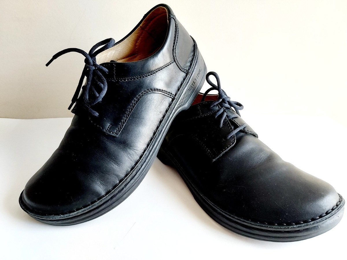 Footprints by Birkenstock Sheffield Leather Mens Size 45/US 12 Black Oxford Birkenstock Footprints Oxford Black Leather Lace Up Comfort  main image 3