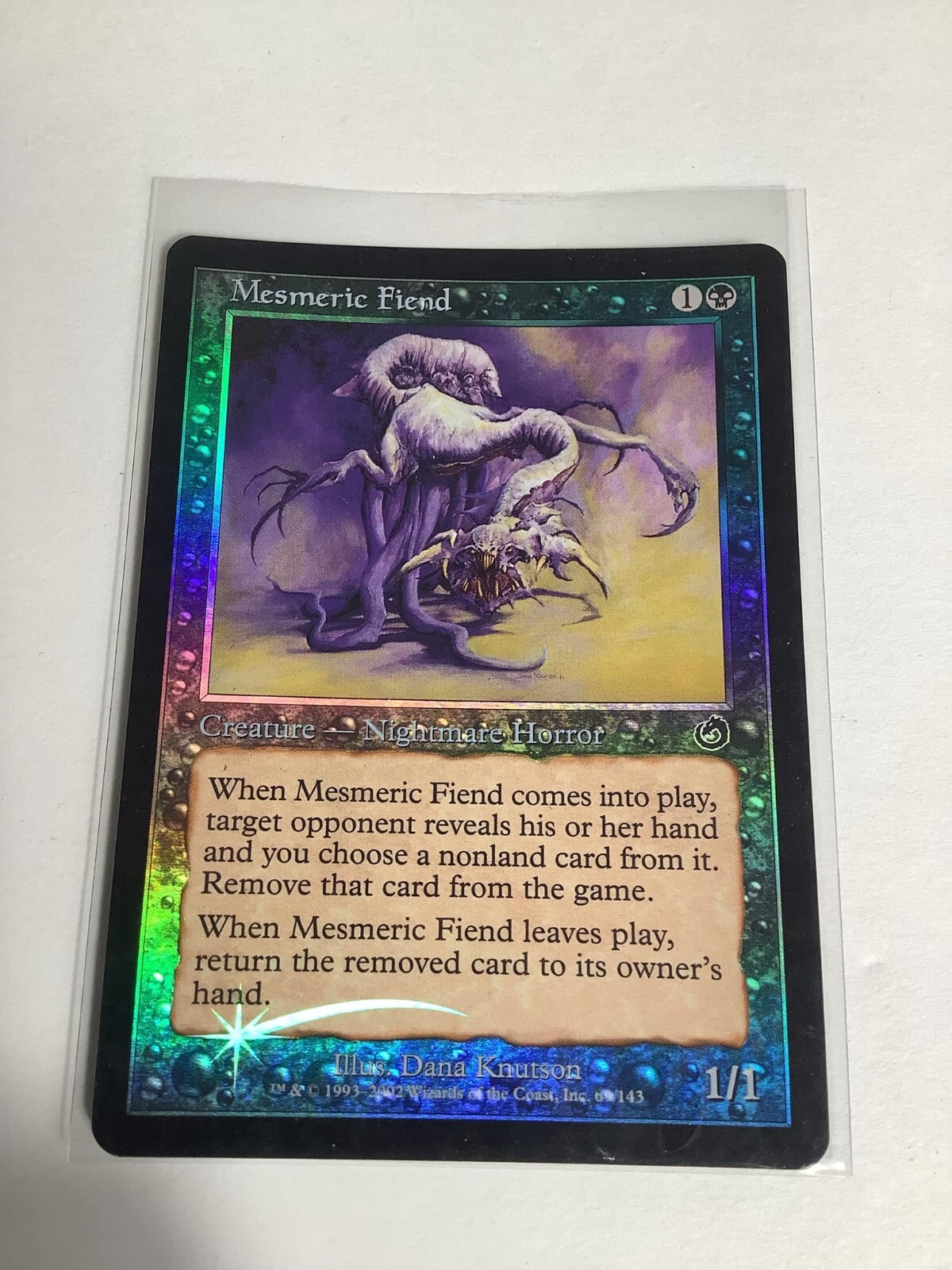 MTG Magic the Gathering Mesmeric Fiend FOIL Common Torment 69/143 M/NM