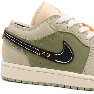 【美品】NIKE AIR JORDAN 1 LOW SE CRAFT 28.5 Nike Air Jordan 1 Low SE Craft Light Olive Black FD6819-300