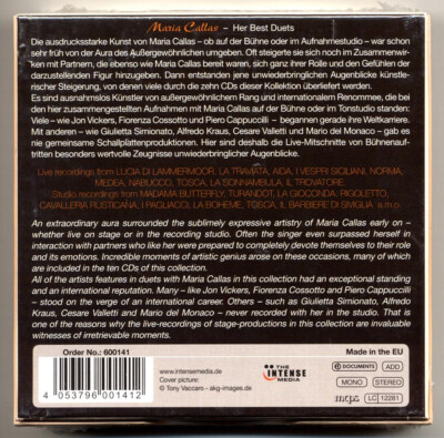 Maria Callas: Her Best Duets［CD］ Maria Callas - Her Best Duets [10 CD's] (2014, Intense Media