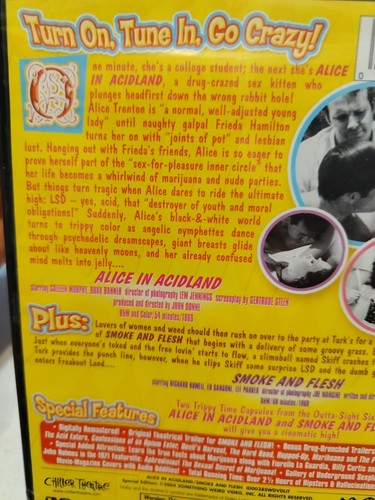 Alice in Acidland / Smoke and Flesh Something Weird Video double feature DVD OOP - Foto 3 di 4