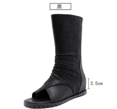 Wedge Sandals Women's Peep Toe Ankle Boot Soft Gladiator Back Zipper Roman Shoes - Picture 7 of 8
