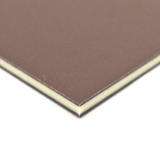 BuyPlastic ColorCore Plastic Sheet 1/2" x 12" x 48" Brown-Tan-Brown