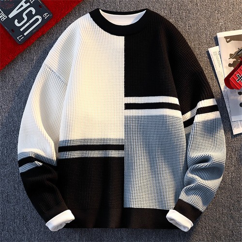 Men's Crew Neck Sweater Casual Knitted Pullover Warm Sweaters - Bild 6 von 7