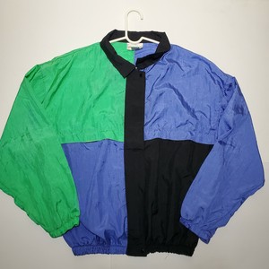 color block nylon jacket