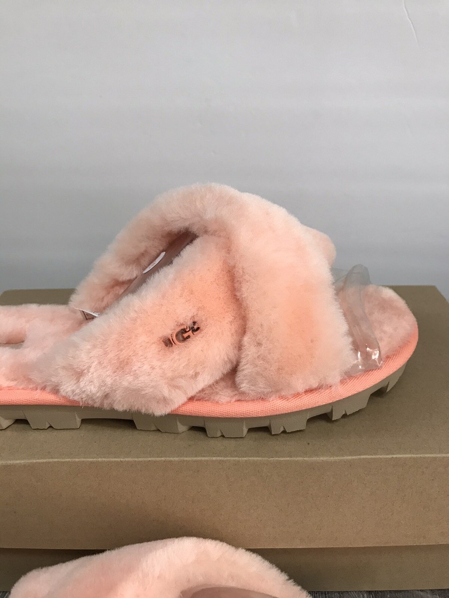 New UGG FUZZETTE Slippers( color BEVERLY PINK )SHEEPSKIN, WOMEN'S