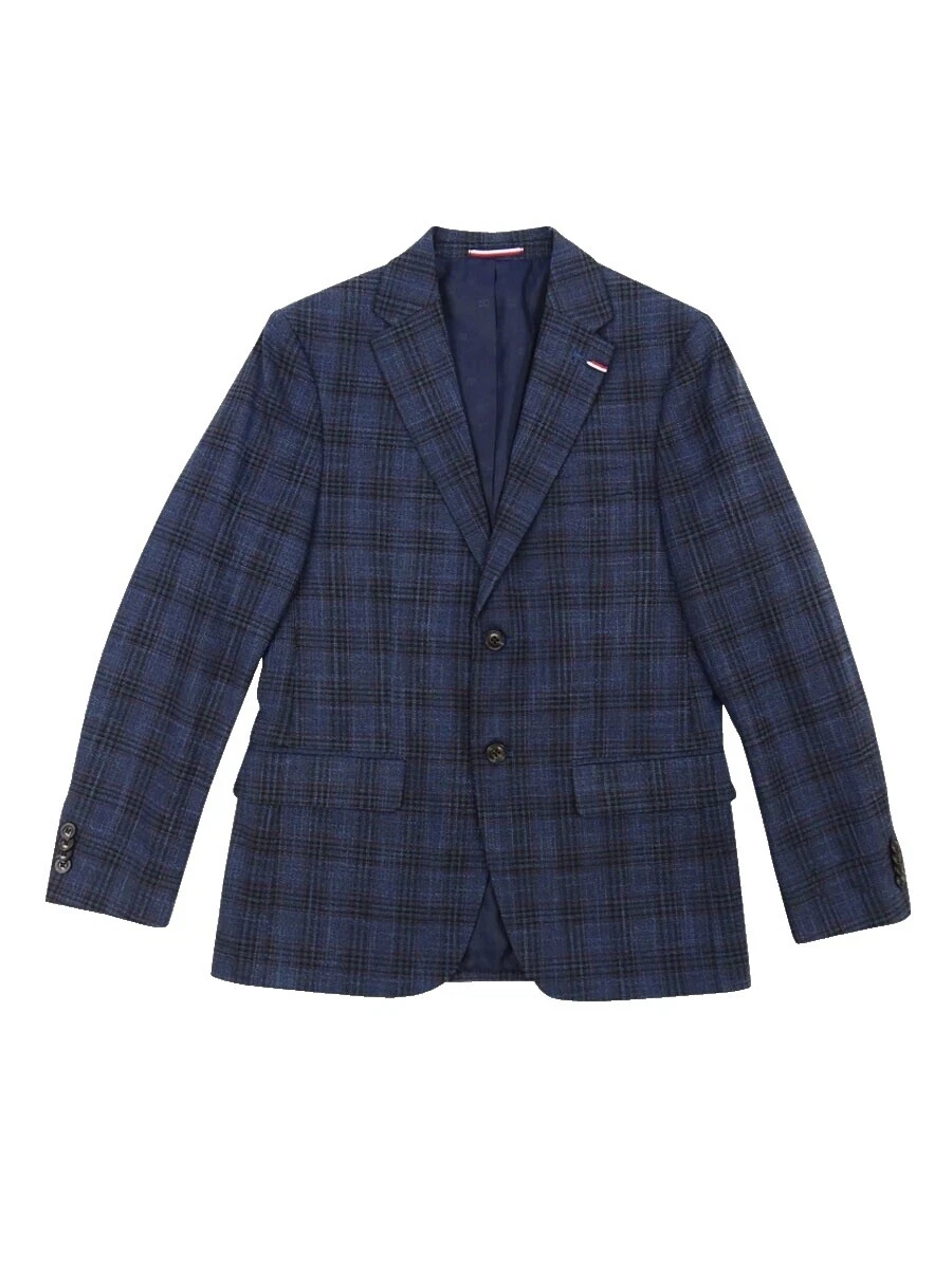 Шерстяные клетчатые костюмы и блейзеры Tommy Hilfiger для мужчин
